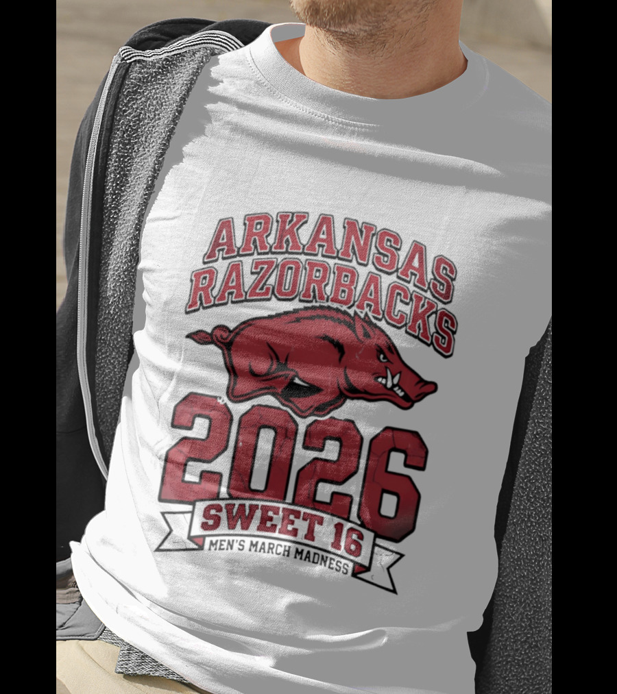 Arkansas Razorbacks 2026 Sweet 16 Men's March Madness T-Shirt