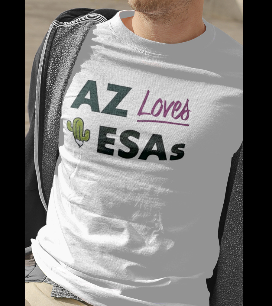 AZ Loves ESAs Cactus Heart T-Shirt