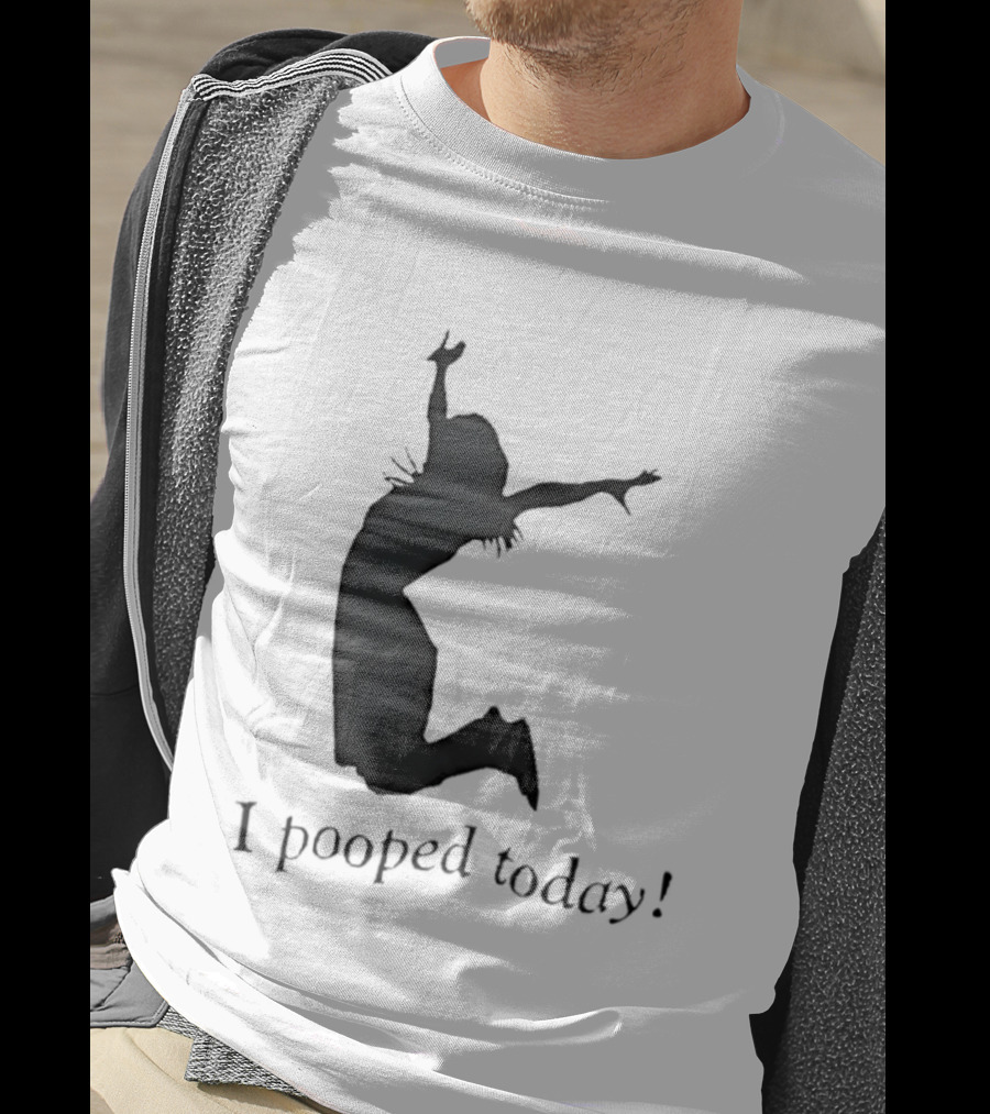 I Pooped Today Jumping Silhouette Celebration T-Shirt