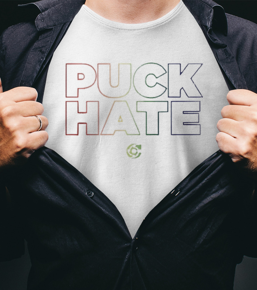Cincinnati Cyclones Puck Hate Rainbow T-Shirt