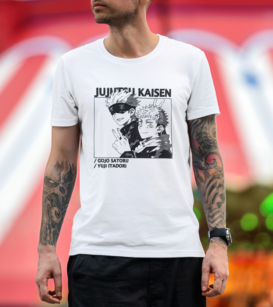 Jujutsu Kaisen Gojo Satoru Yuji Itadori Anime Characters T-Shirt