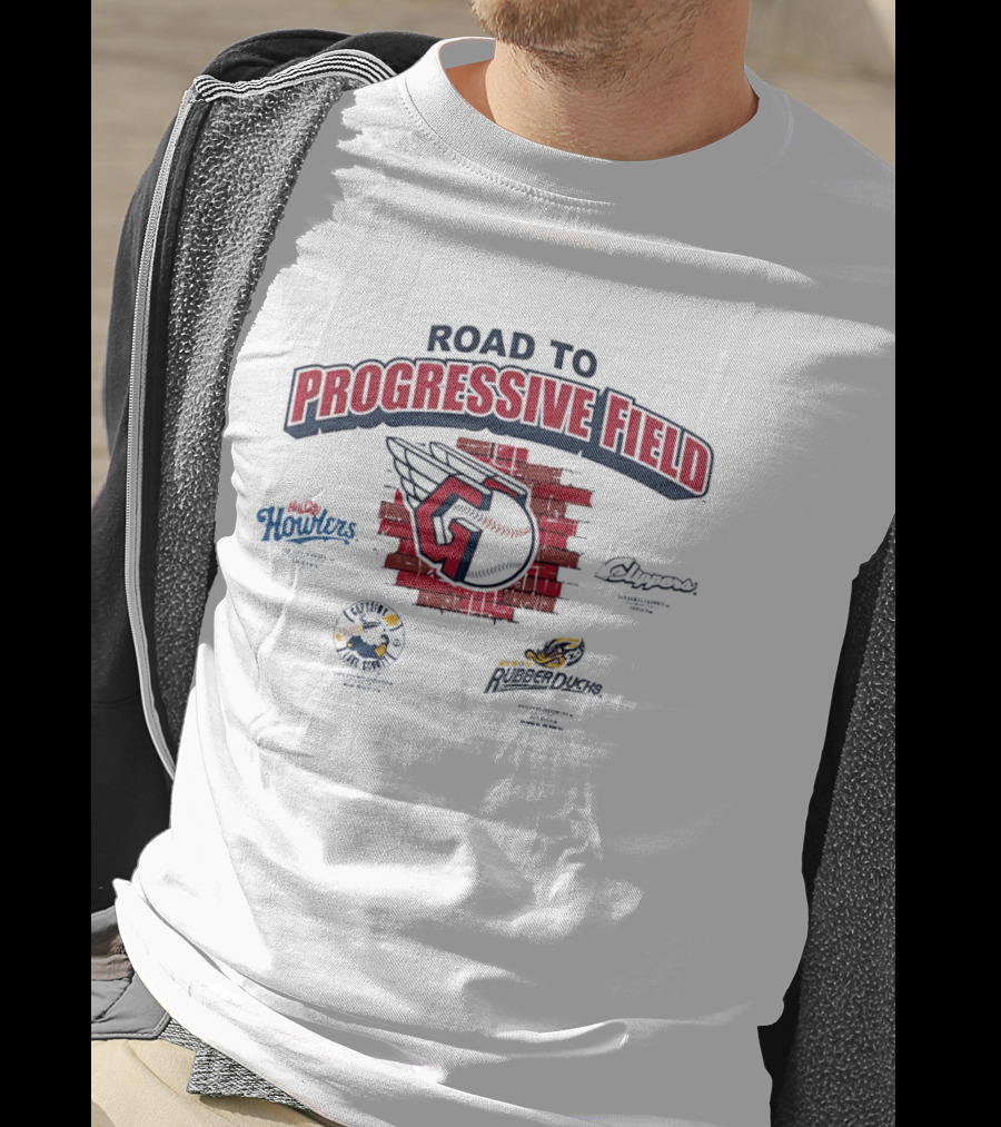 Cleveland Guardians Road To Progressive Field Hornets Clippers 401 Hawks T-Shirt