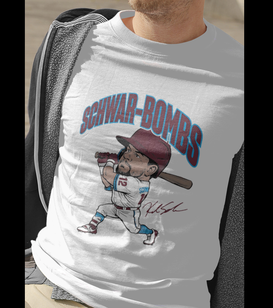 SchwarBombs Kyle Schwarber Philadelphia Phillies Caricature T-Shirt