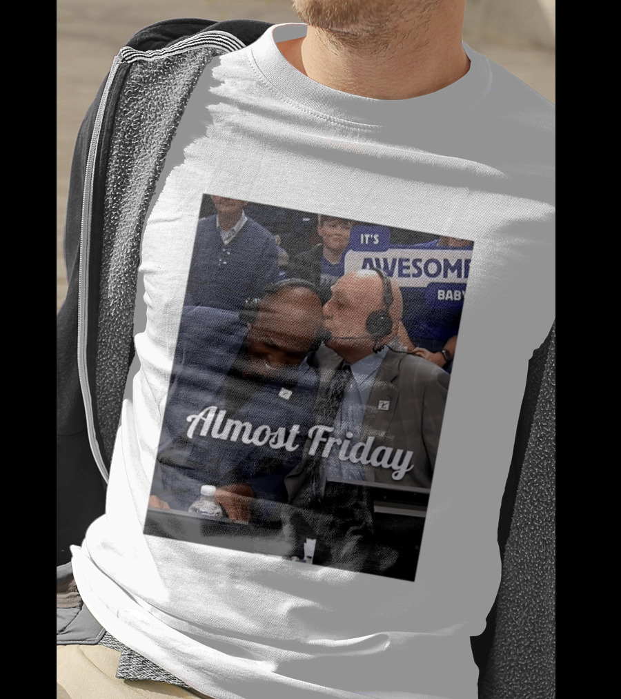 Dick Vitale Kissing Charles Barkley Almost Friday It's Awesome Baby T-Shirt
