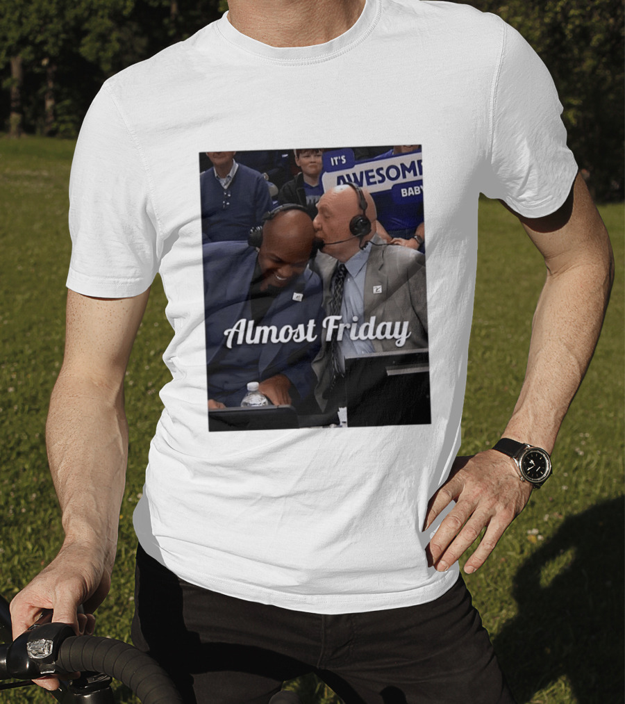 Dick Vitale Kissing Charles Barkley Almost Friday It's Awesome Baby T-Shirt