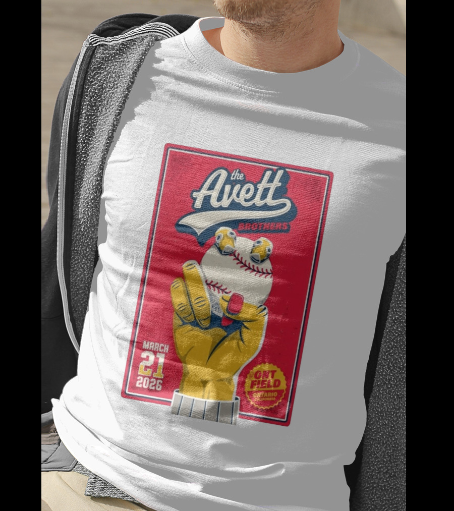 The Avett Brothers March 21 2026 Ont Field Ontario California Baseball T-Shirt
