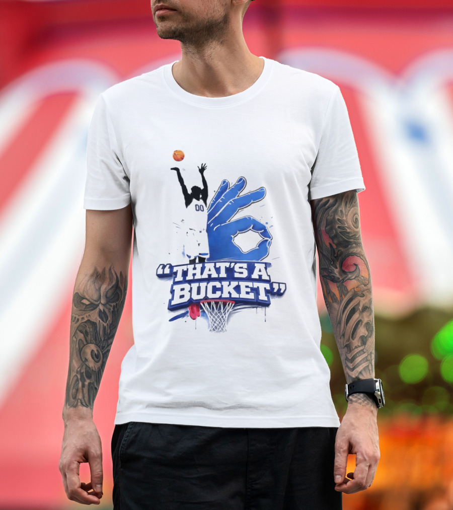 00 That's A Bucket Basketball Shot Gesture T-Shirt