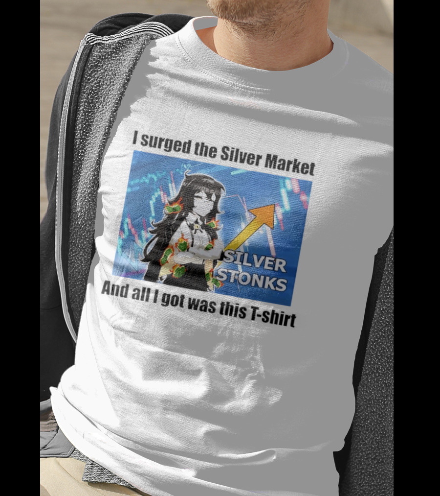 Grimmi 2026 Silver Stonks Crashed The Market With Business Insight T-Shirt