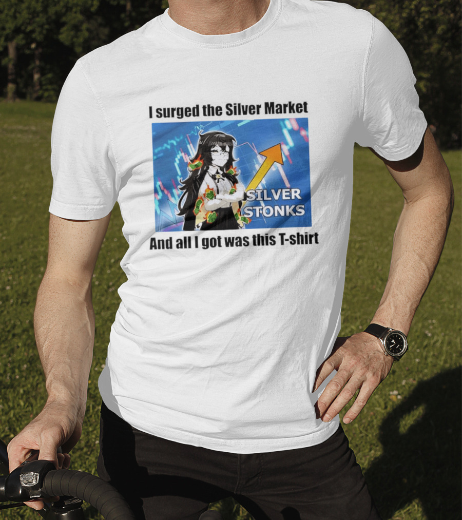 Grimmi 2026 Silver Stonks Crashed The Market With Business Insight T-Shirt