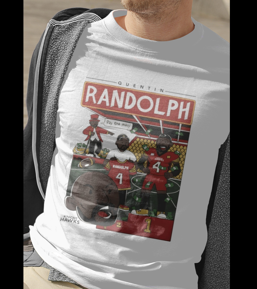 Randolph Quentin Knight Hawks Pay The Man Football Scene T-Shirt