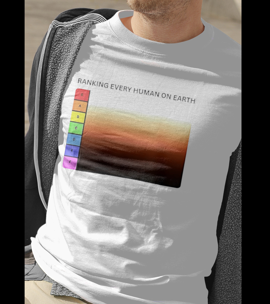 Ranking Every Human On Earth Tier List Gradient Chart T-Shirt