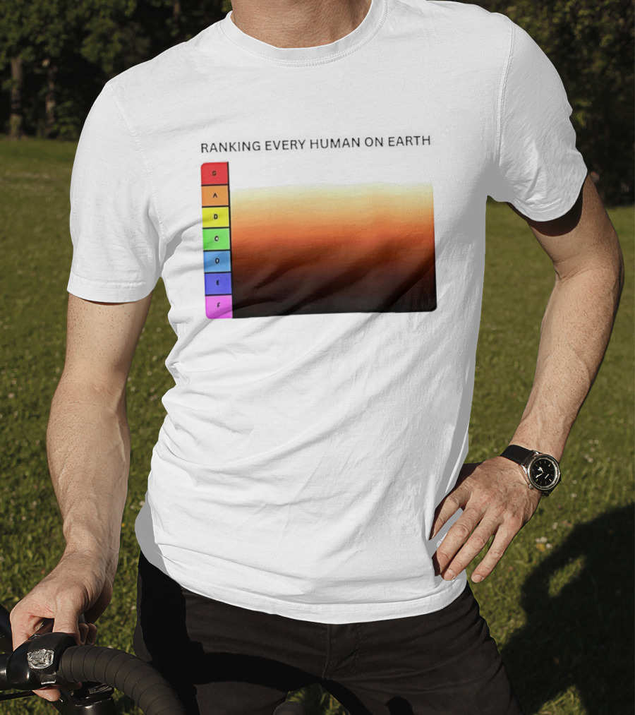 Ranking Every Human On Earth Tier List Gradient Chart T-Shirt