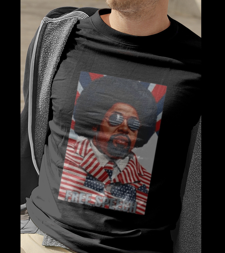 Aftoman Free Speech Patriotic Afro American Flag Suit T-Shirt