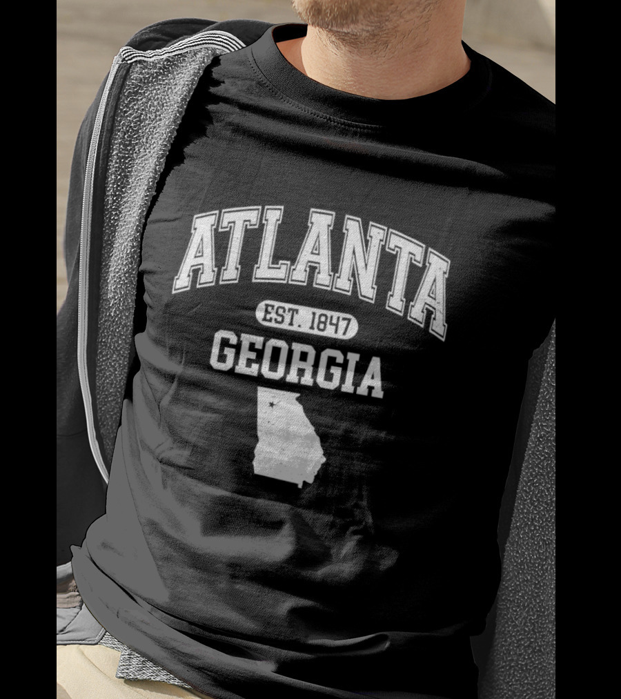 Atlanta Georgia Est 1847 Map T-Shirt