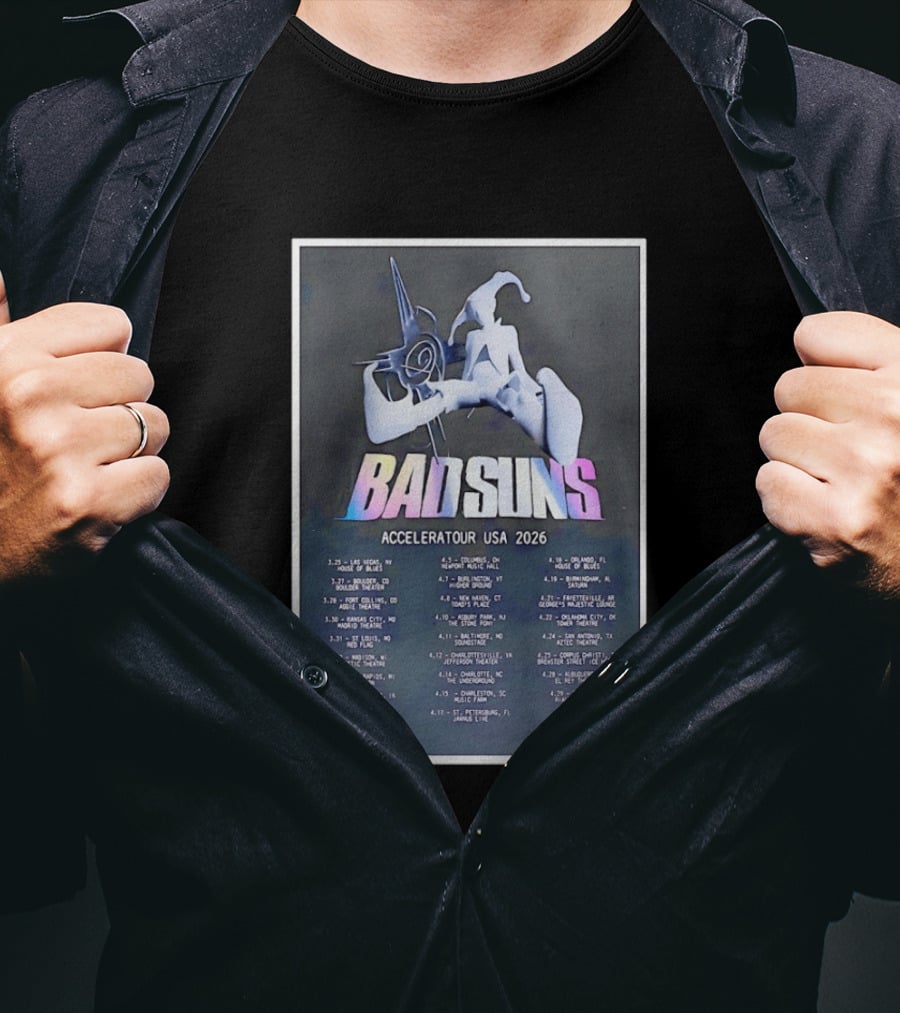 BAD SUNS Acceleratour USA 2026 Tour Dates T-Shirt