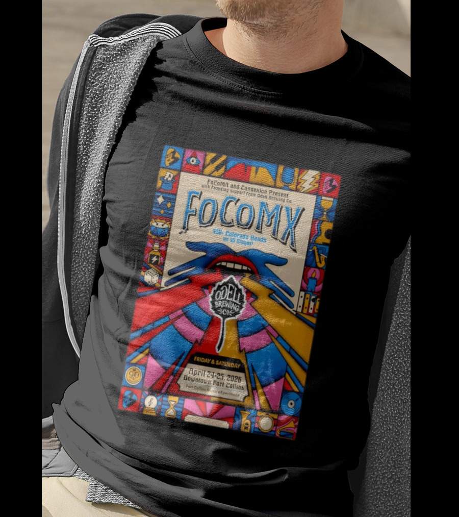 FoCoMX 450 Colorado Bands April 24 25 2026 Downtown Fort Collins Odell Brewing Co T-Shirt
