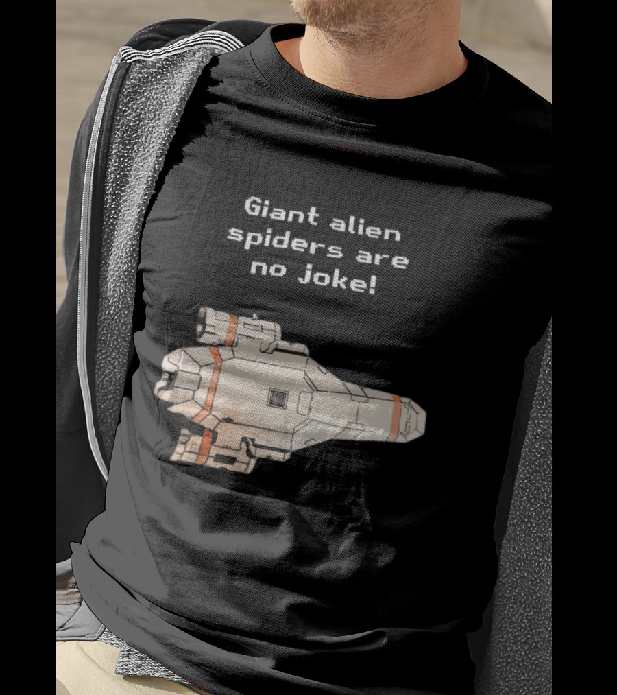 Giant Alien Spiders Are No Joke Spaceship T-Shirt