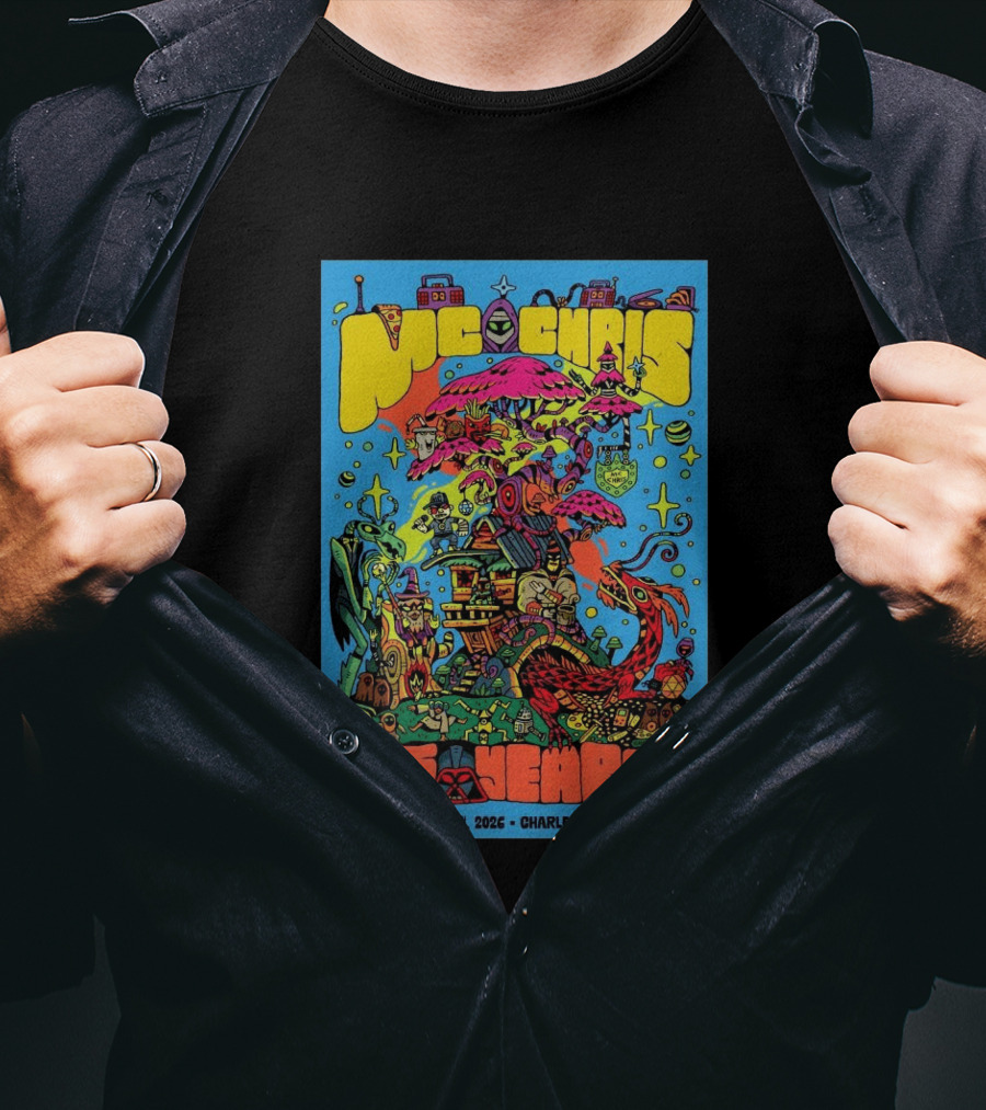 MC Chris 25 Years Charleston Pour House June 30 2026 Psychedelic T-Shirt