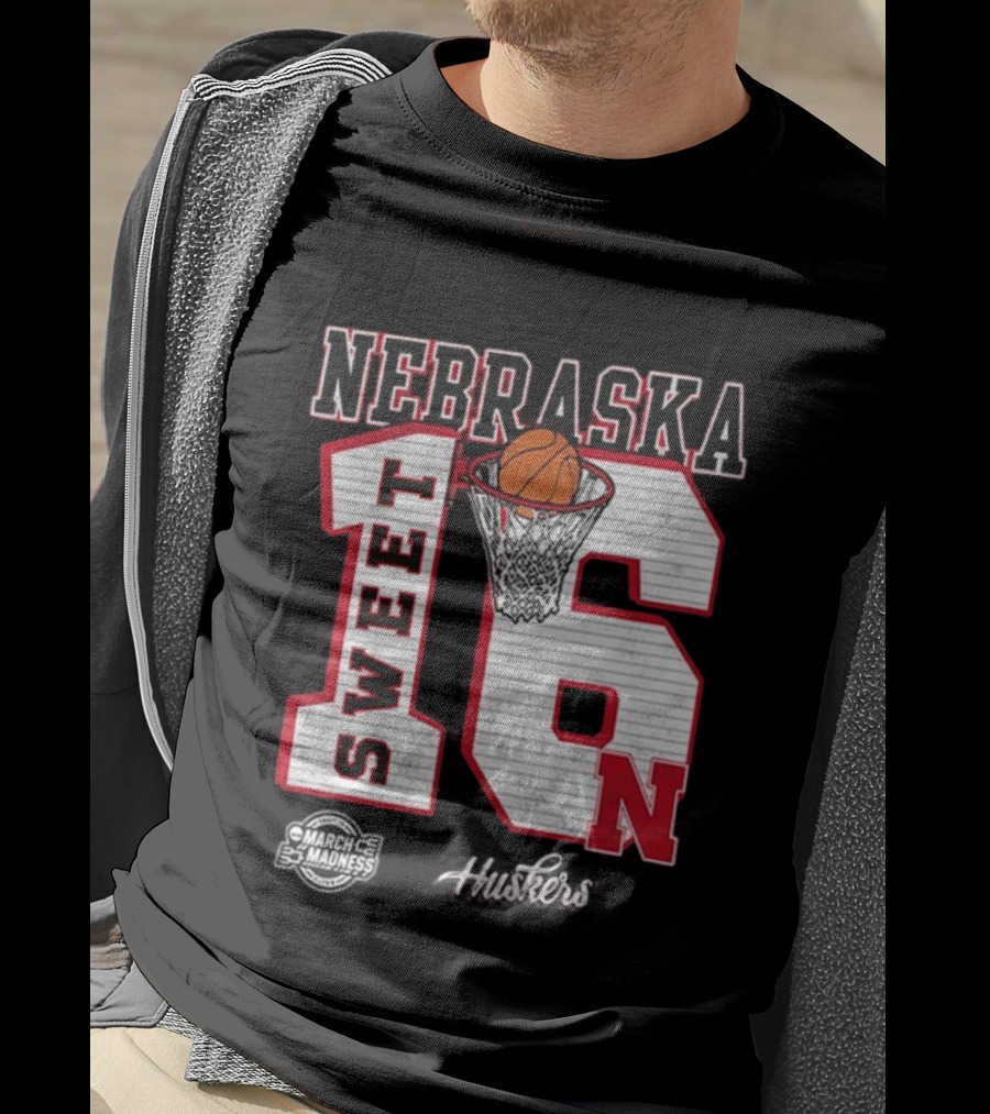 Nebraska Cornhuskers Basketball Sweet 16 March Madness 2026 T-Shirt