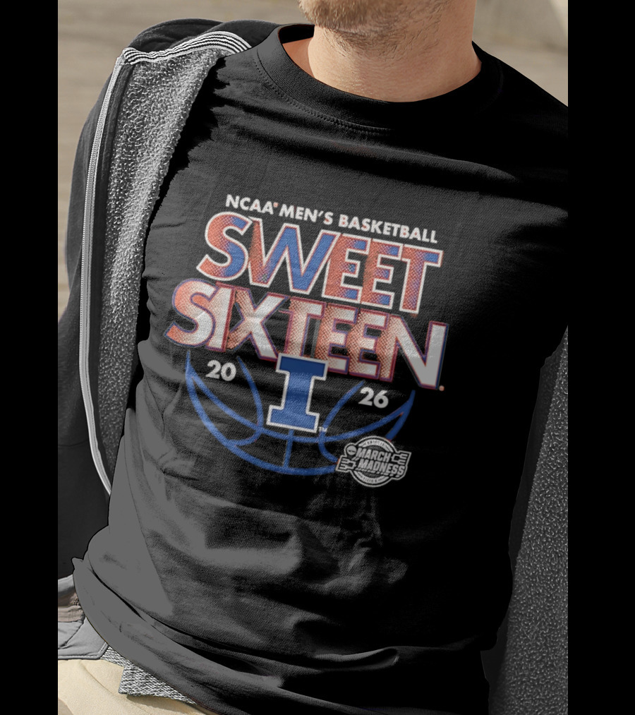 NCAA Men's Basketball Sweet Sixteen 2026 Illinois T-Shirt