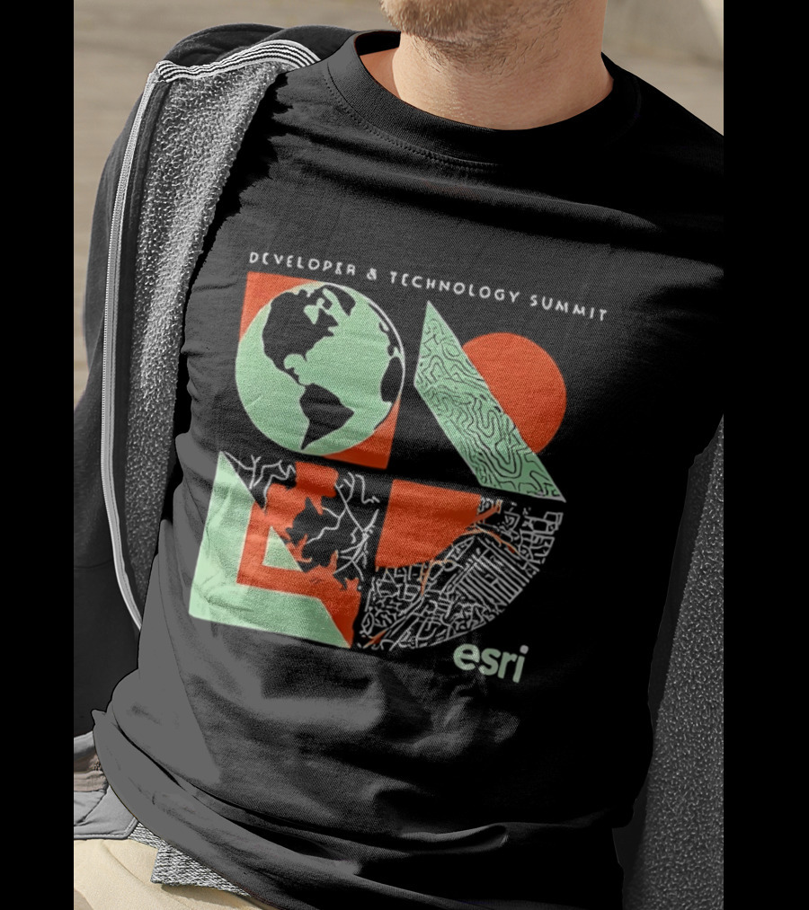 Developer And Technology Summit Esri Global Mapping T-Shirt