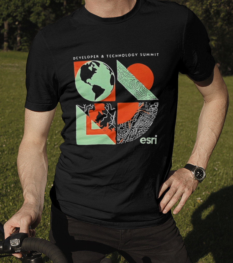 Developer And Technology Summit Esri Global Mapping T-Shirt