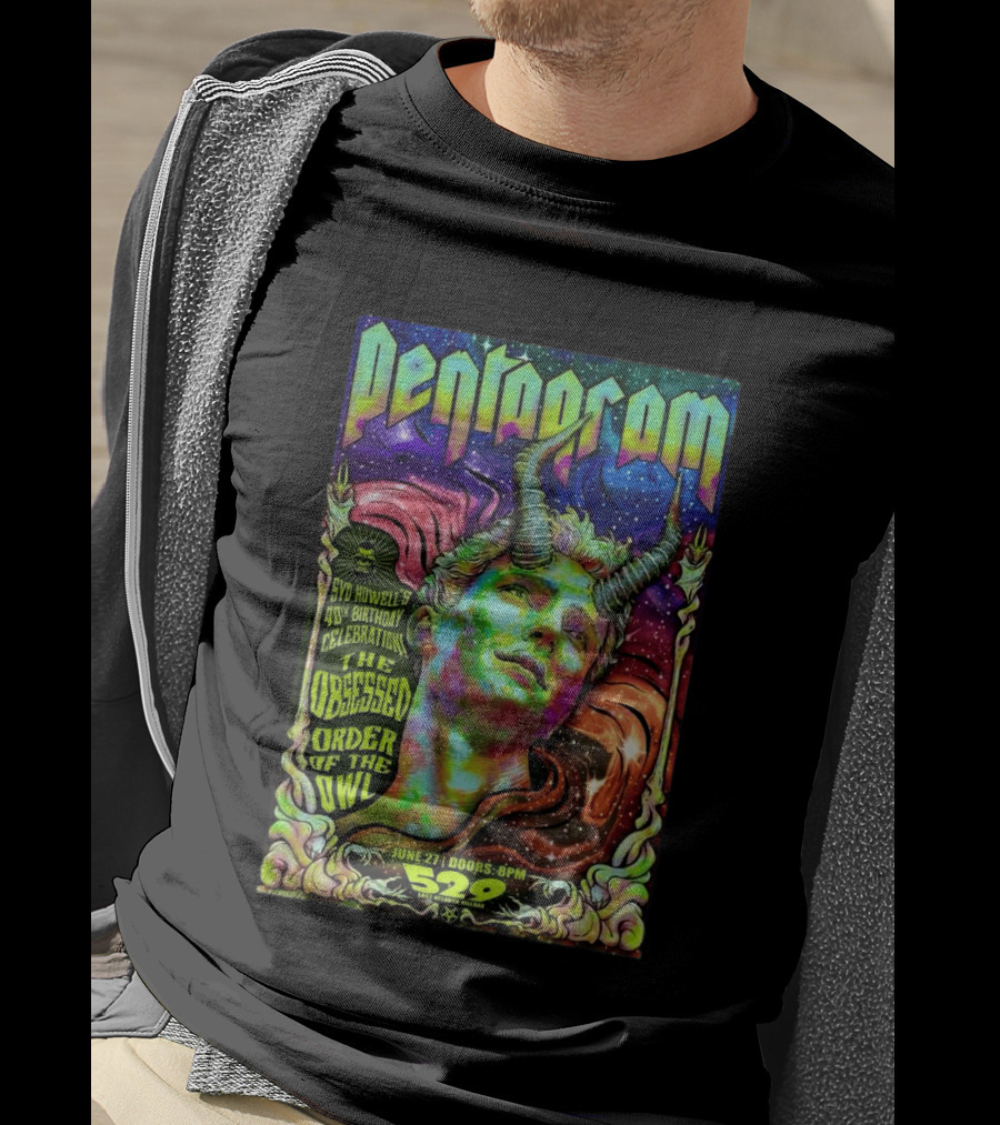 Pentagram Psychedelic Concert Atlanta GA June 27 2026 Featuring The Obsessed Order Of The Owl T-Shirt