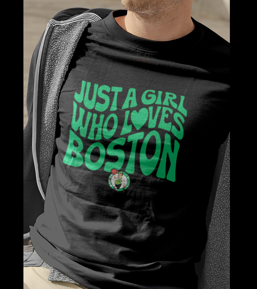 Just A Girl Who Loves Boston Celtics With Heart T-Shirt