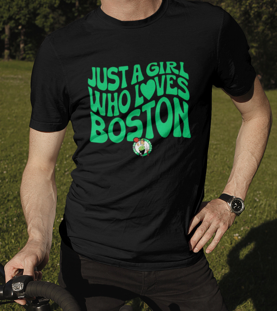 Just A Girl Who Loves Boston Celtics With Heart T-Shirt