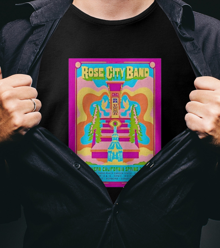 Rose City Band Northern California Spring 2026 Santa Cruz Hopmonk May 14 16 17 Forest Stream Psychedelic T-Shirt