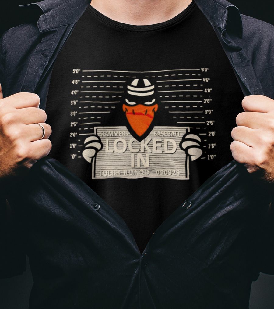 Slammers Baseball Locked In Joliet Illinois Shot T-Shirt
