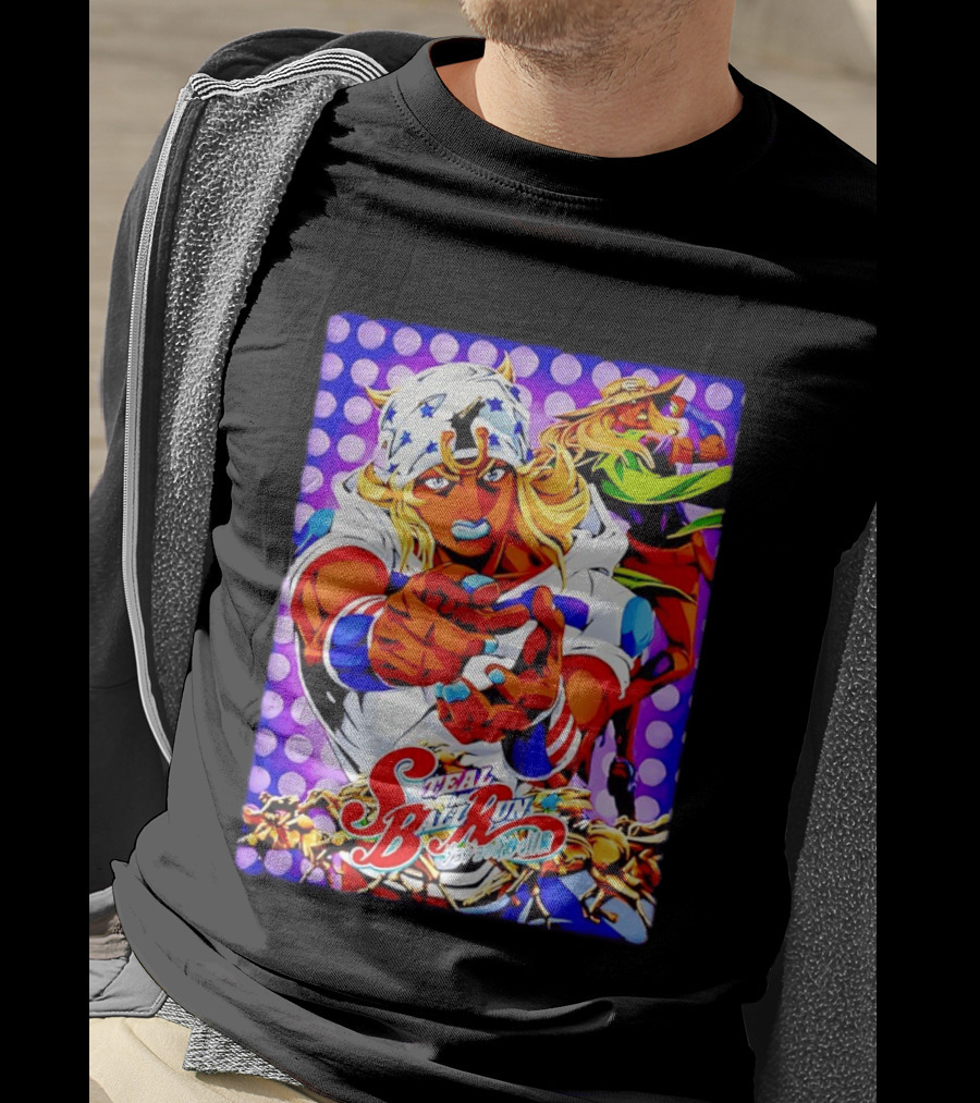 Steal Ball Run Anime JoJo's Bizarre Adventure Colorful Manga T-Shirt