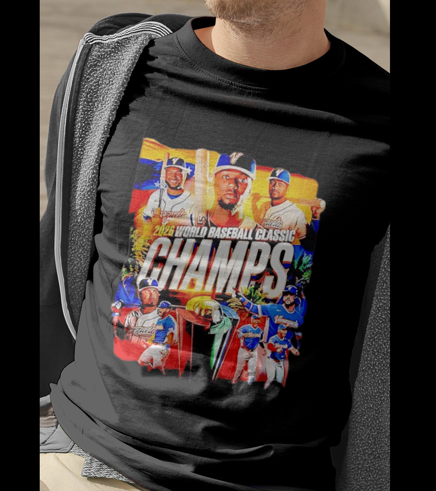 2026 Venezuela World Baseball Classic Champions Victory Celebration T-Shirt