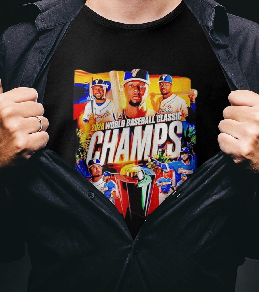 2026 Venezuela World Baseball Classic Champions Victory Celebration T-Shirt