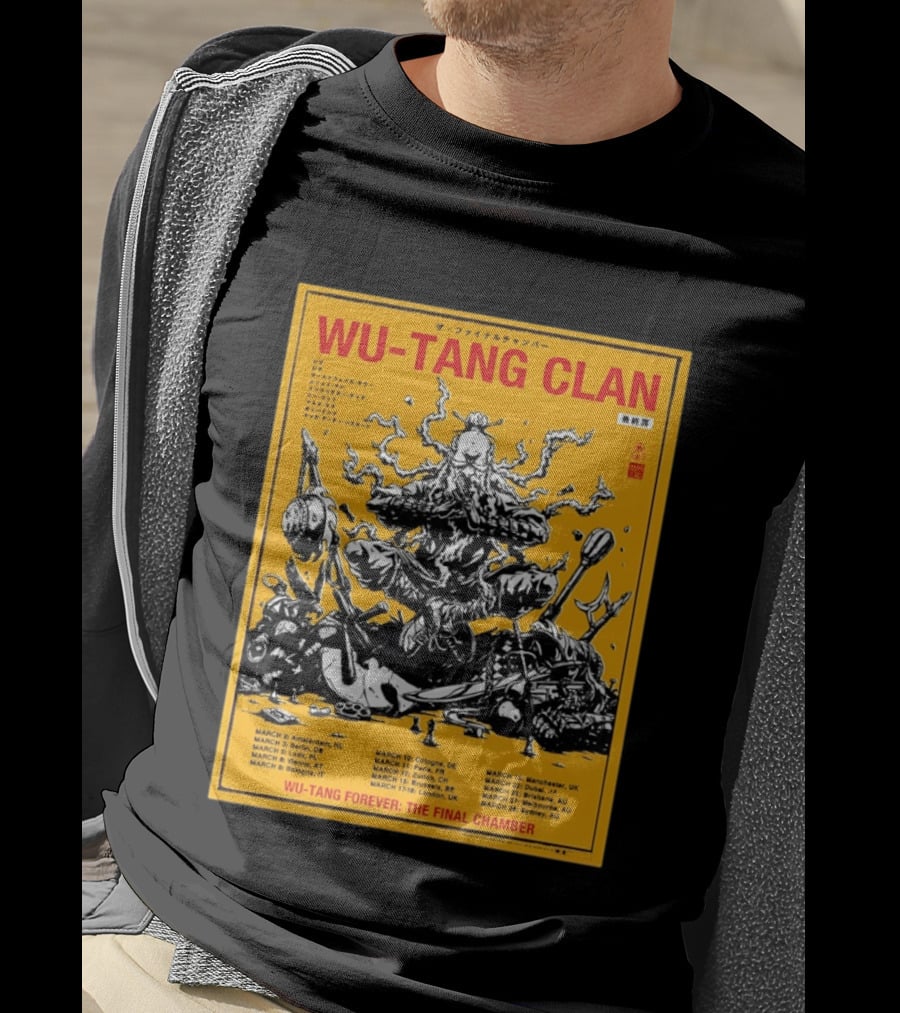 Wu Tang Clan 2026 Europe Tour Wu Tang Forever The Final Chamber Yellow T-Shirt