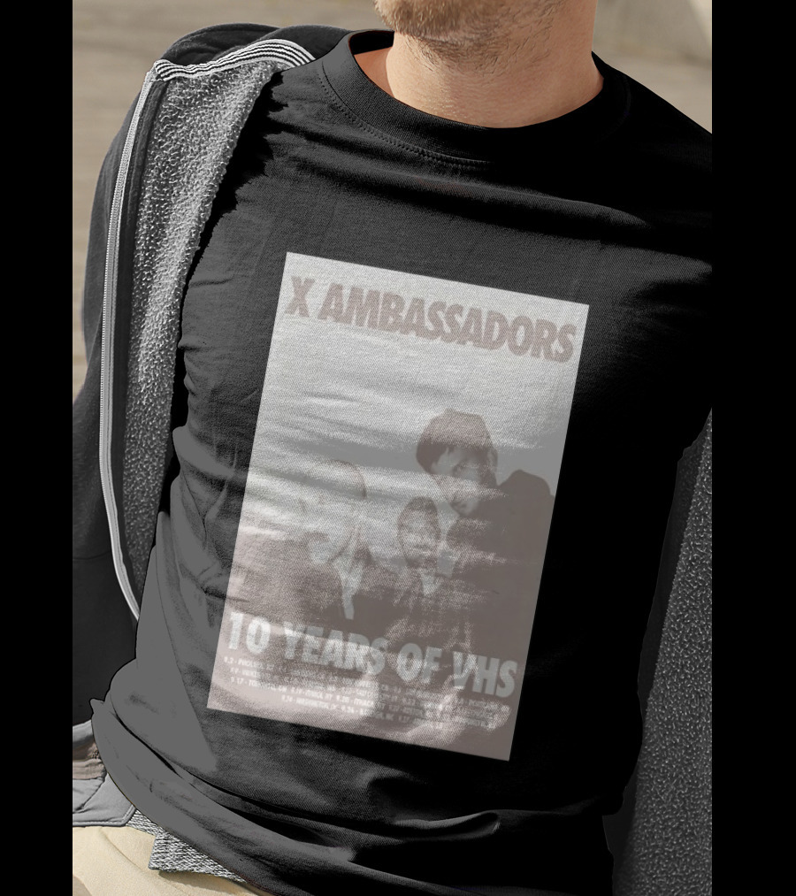 X Ambassadors 10 Years Of VHS Tour 2025 US Cities T-Shirt