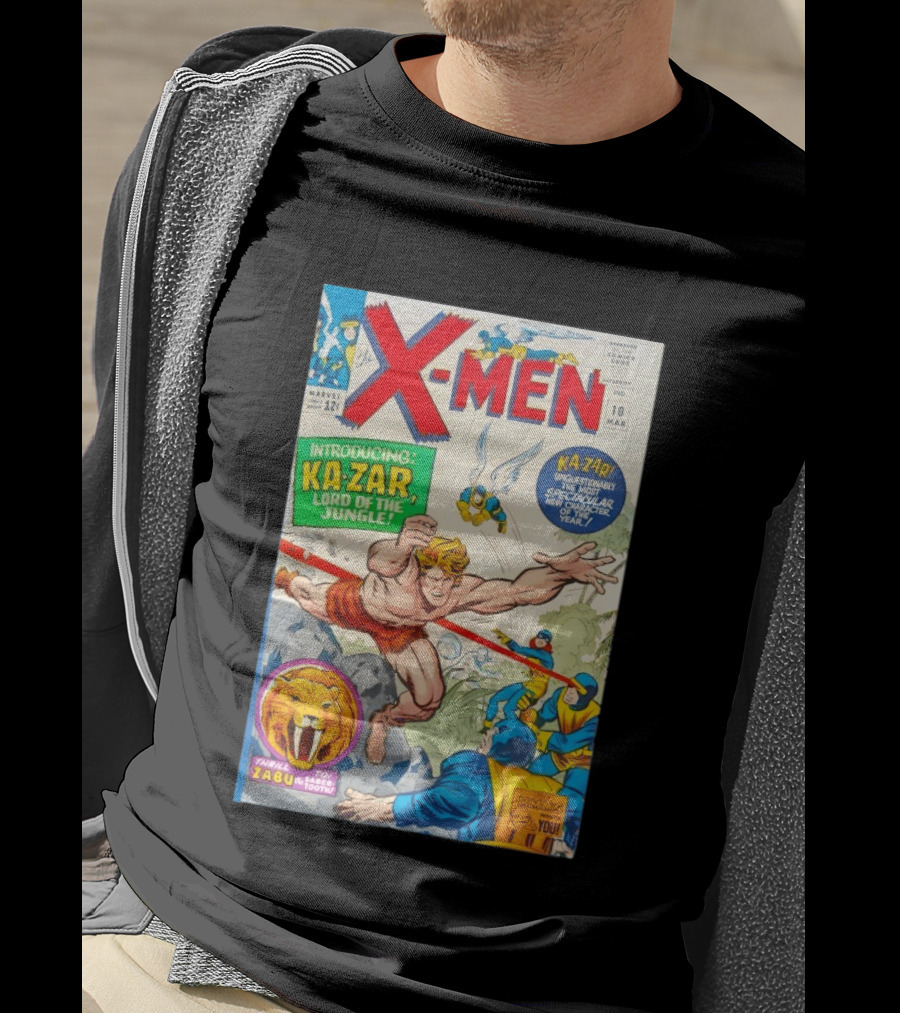 X Men 10 Introducing Ka Zar Lord Of The Jungle Marvel Comic Cover With Thrill To Zabu And Unquestionably The Most Spectacular New T-Shirt