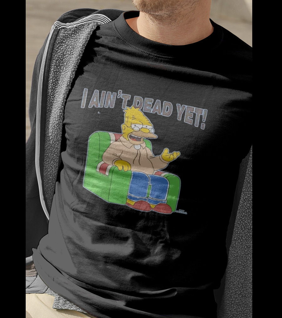 Abraham Sim I Ain't Dead Yet Sitting On Sofa T-Shirt