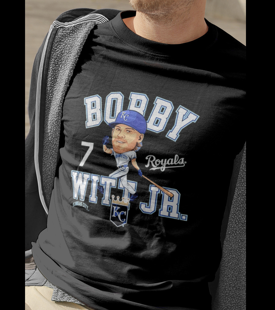 Bobby Witt Jr 7 Kansas City Royals KC Caricature T-Shirt