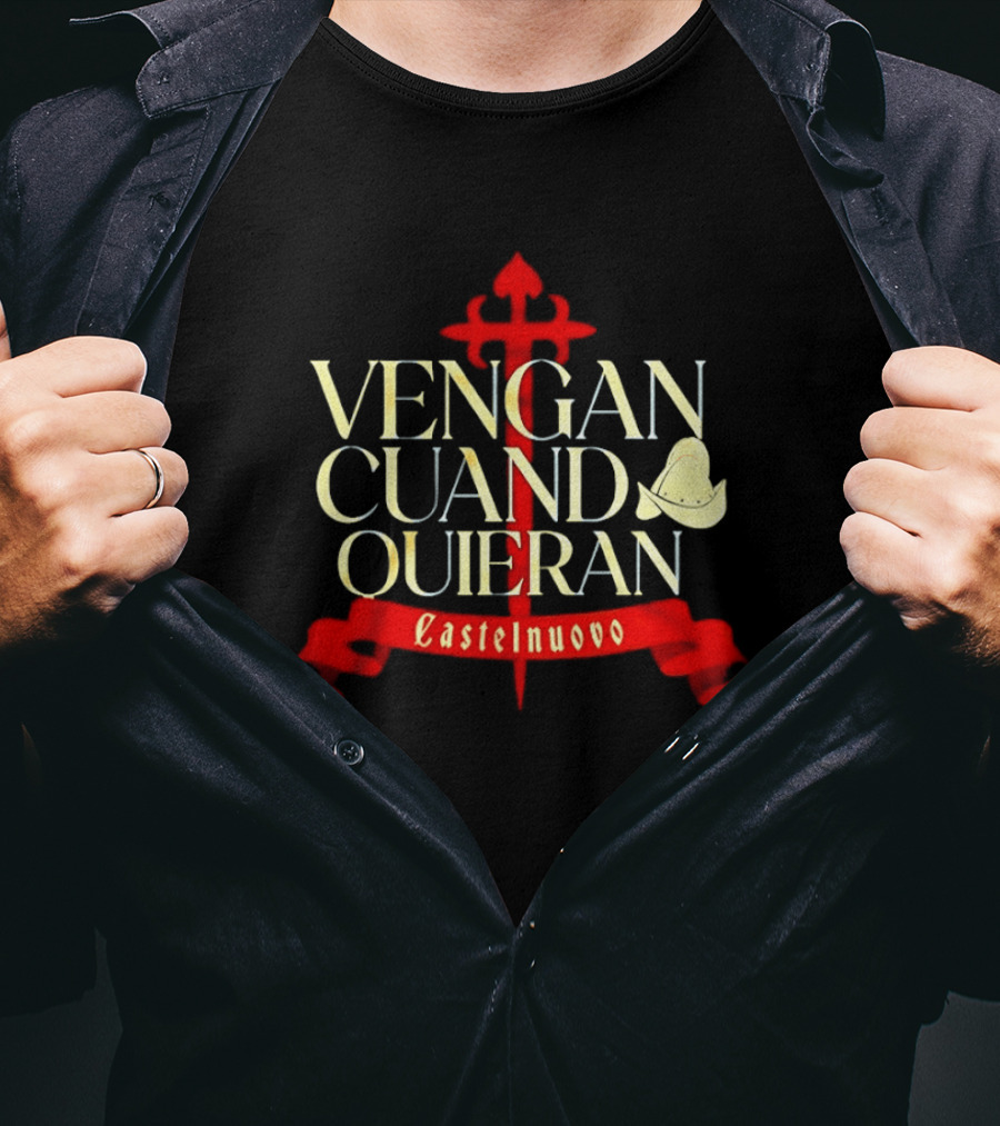Vengan Cuando Quieran Castelnuovo Cross And Dove T-Shirt