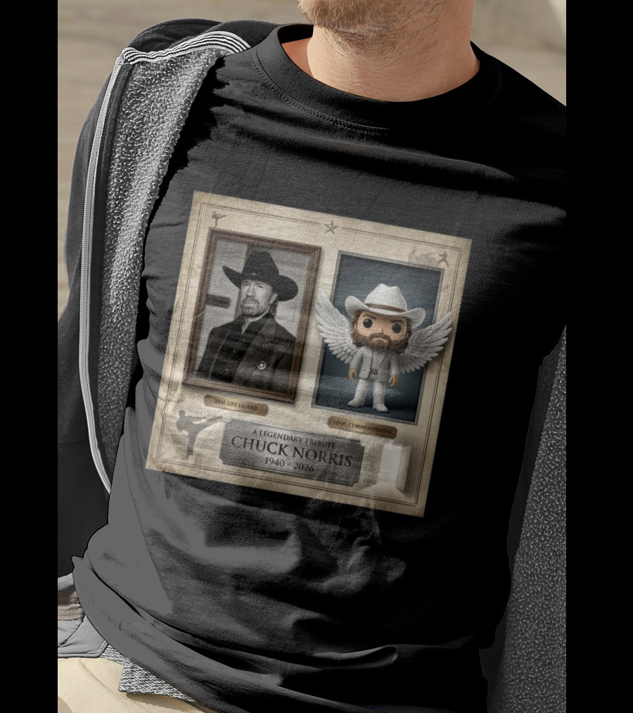 A Legendary Tribute Chuck Norris Real Life Legend Vinyl Commemorative 1940 2026 T-Shirt