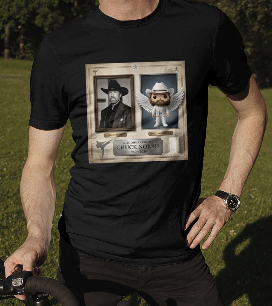 A Legendary Tribute Chuck Norris Real Life Legend Vinyl Commemorative 1940 2026 T-Shirt