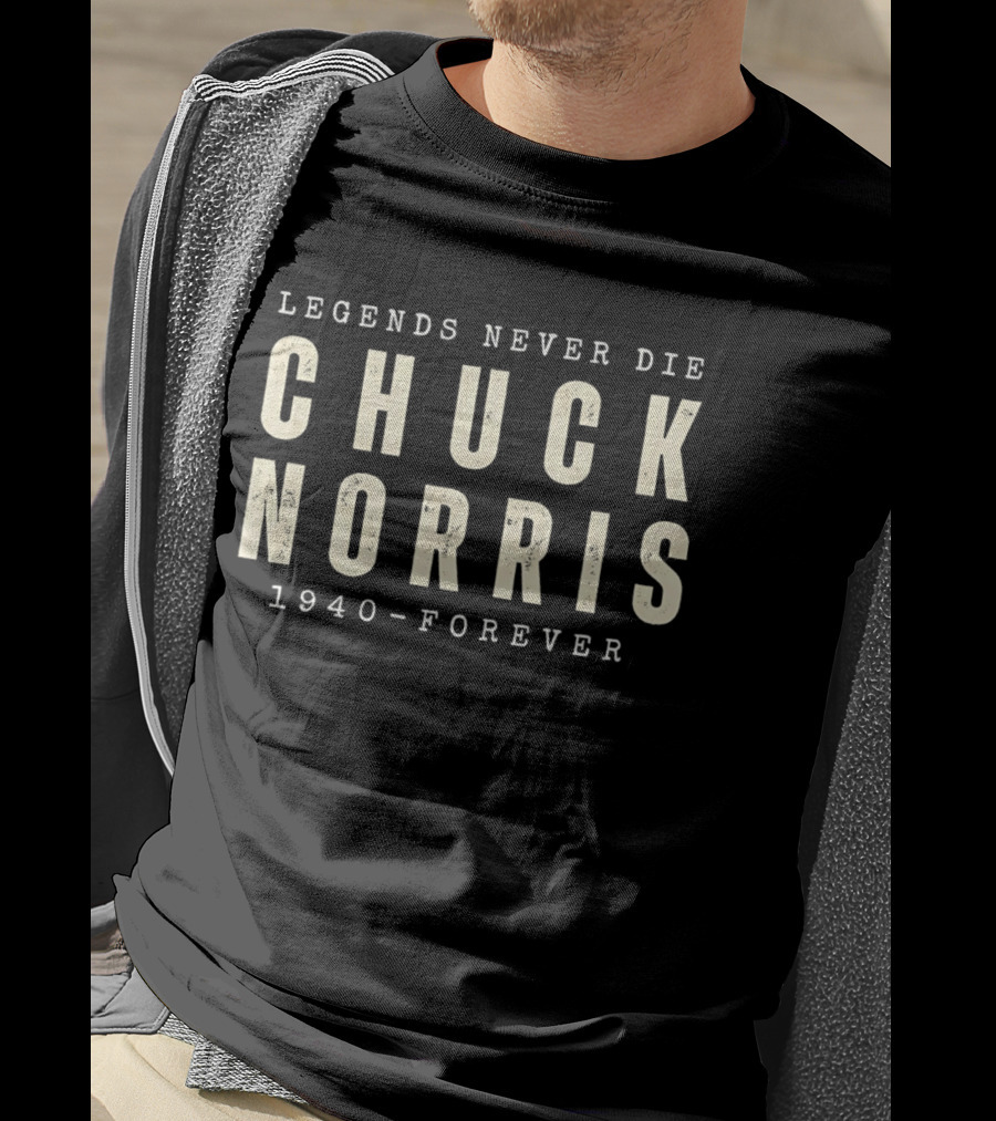Legends Never Die Chuck Norris 1940 Forever T-Shirt