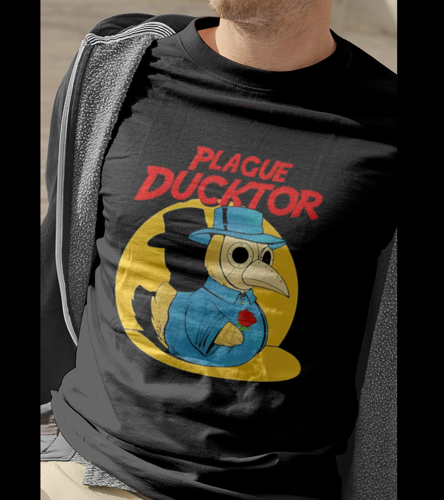 Plague Ducktor Holding Rose Doctor Costume Duck T-Shirt