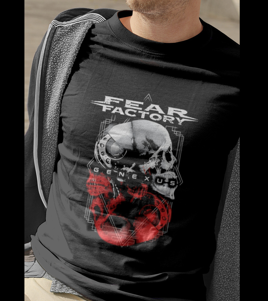 Fear Factory Genexus Skulls Art Metal Band T-Shirt