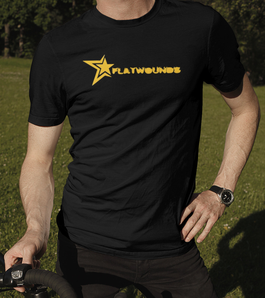 Flatwounds Star Yellow Text And Star T-Shirt