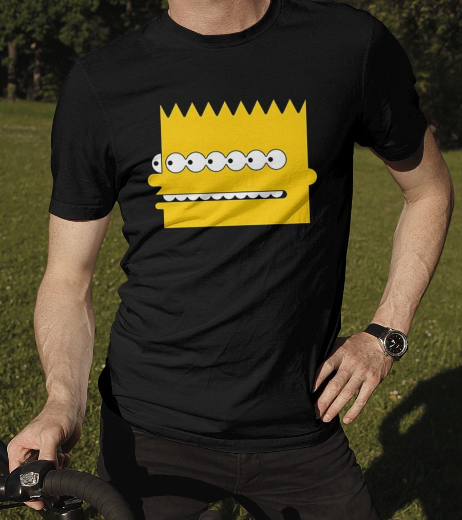 Simps Multi Mult Bart Yellow Silhouette Cartoon Eyes T-Shirt