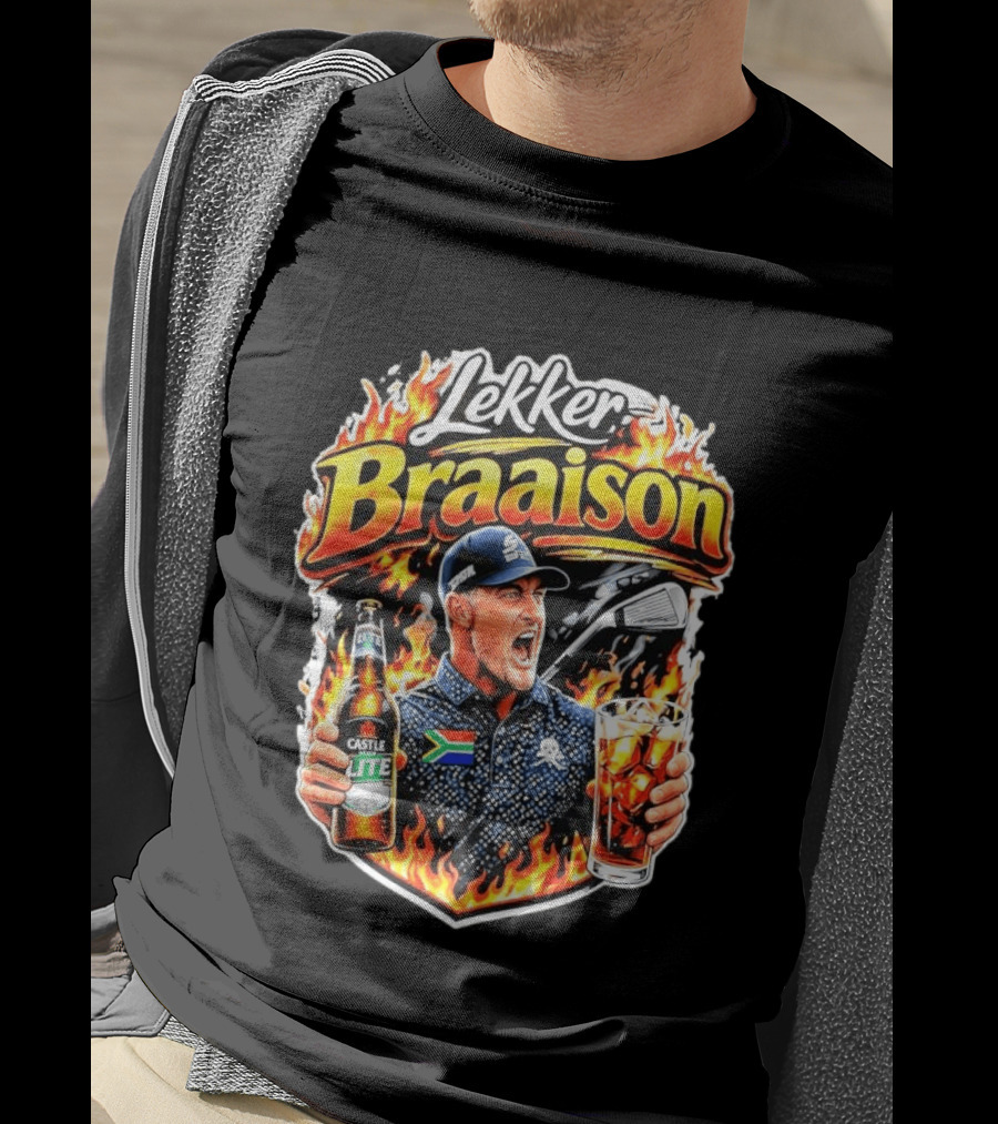 Lekker Braaison Bryson DeChambeau Castle Lite South Africa Golf T-Shirt