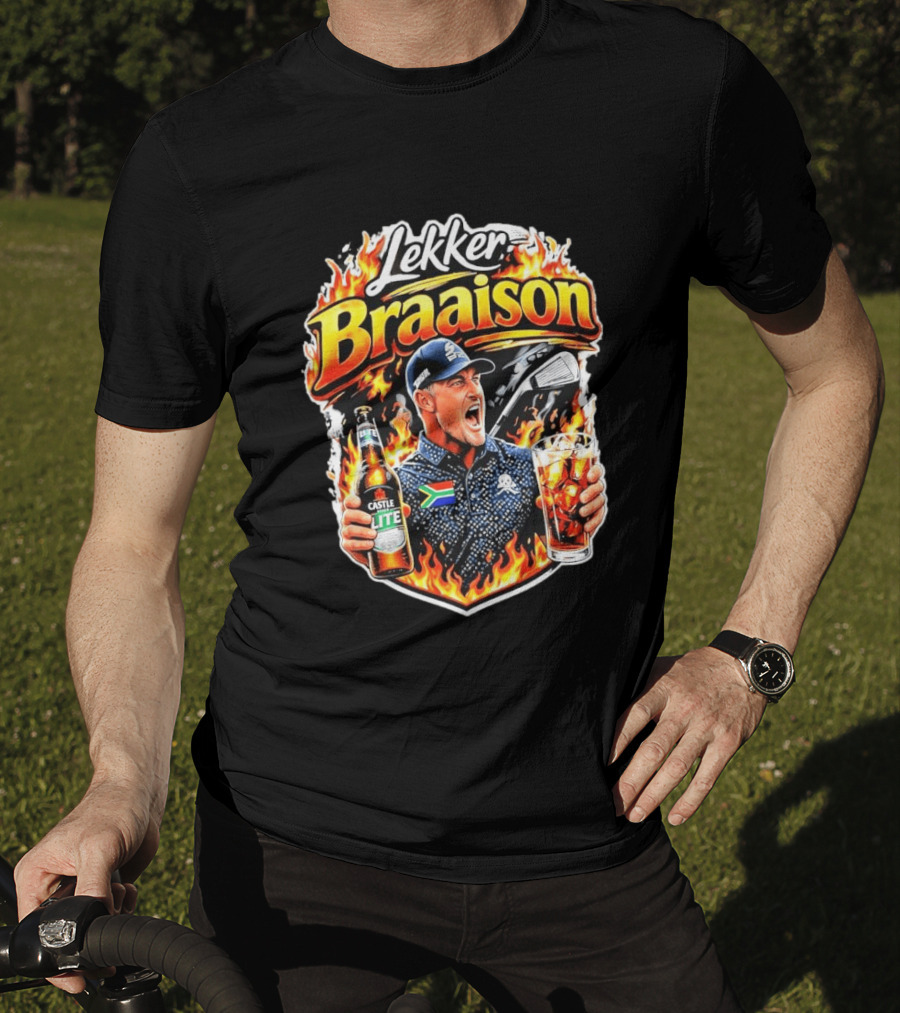 Lekker Braaison Bryson DeChambeau Castle Lite South Africa Golf T-Shirt