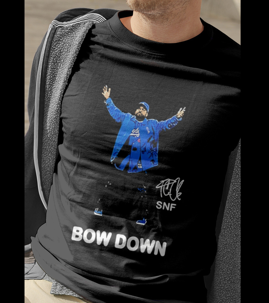 Los Angeles Dodgers Bow Down Ice Cube SNF T-Shirt